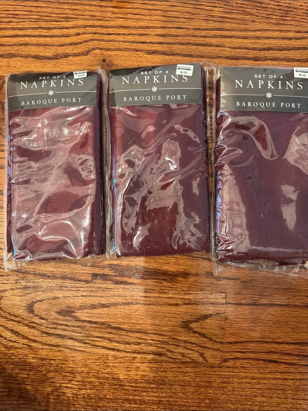 Burgundy Cloth Napkins - Set of 4